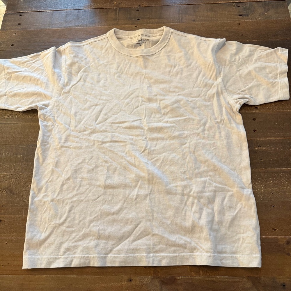Vineyard Vines Beige Heavyweight Peruvian Cotton Men's T-Shirt Medium